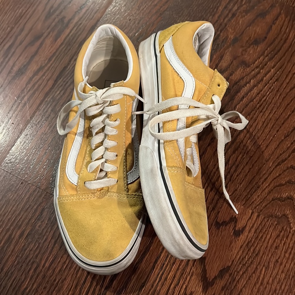 Worn Yellow Vans